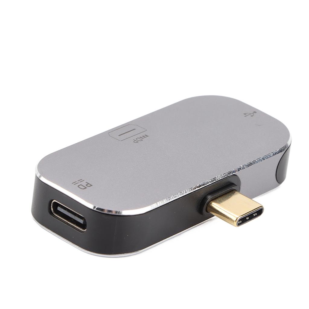 Docking Station 3 in 1 Type C Male to Mini DP USB A Type C Female USB C Dock for Windows for Android for OS X