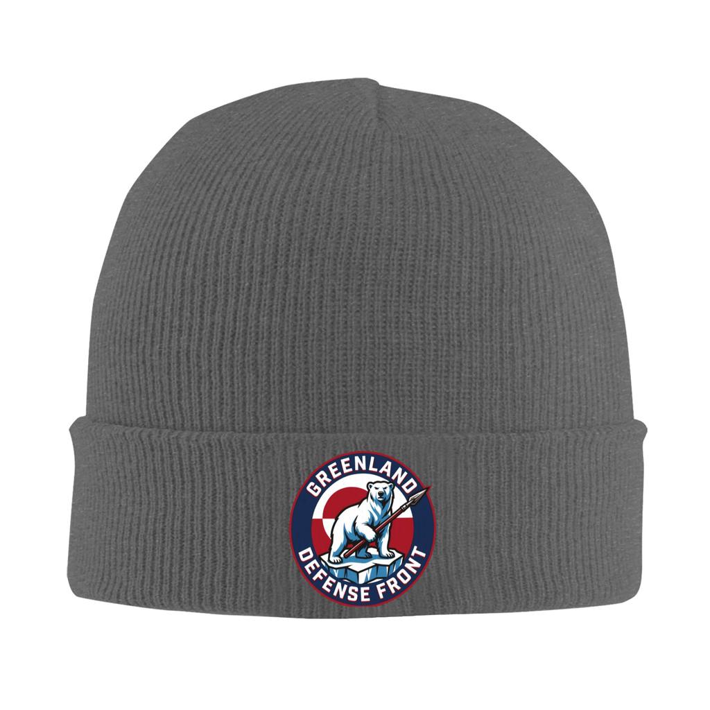 Greenland Defense Front Knit Hat Beanie Hats Kpop Thermal Elastic Adult Unisex Bonnet Hats Spring Graphic Cute Caps Gift