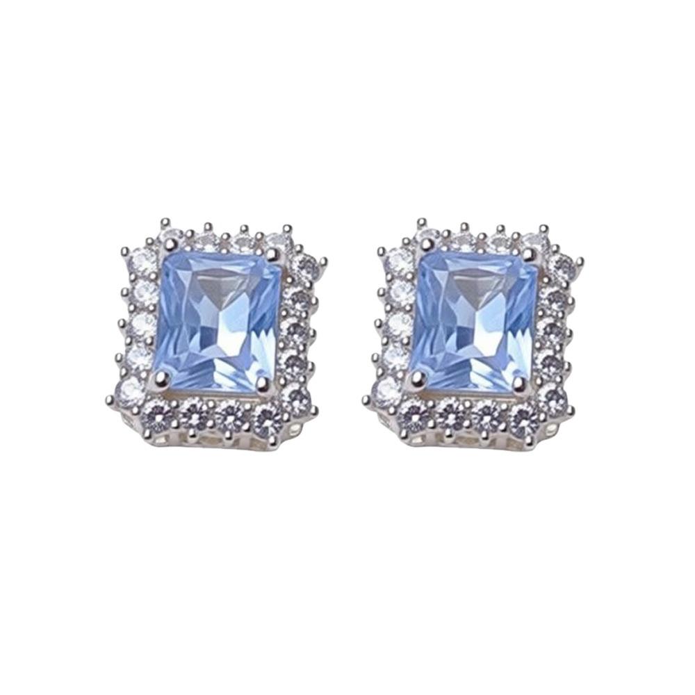 2Pcs Glitter Crystal Spacer Beads Rectangular Shape Rhinestone Glass Jewelry Making Accessories Bottom Faltback Rhombus Shape