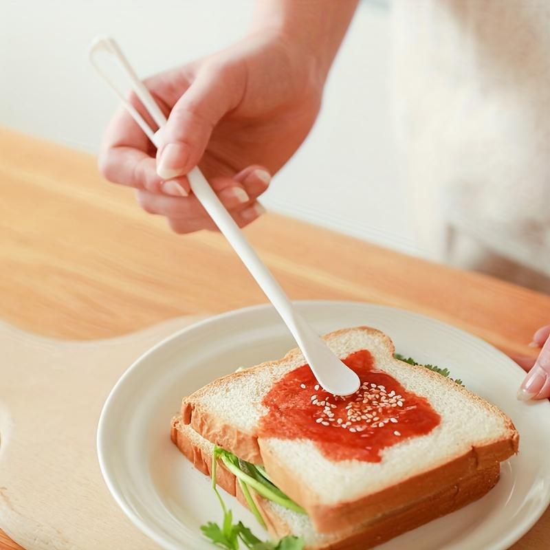 Plastic Ouble-ended Tiny Spoon Spatula Handle Manual Egg Blender Reusable Mini Whisk Spoon Hand Egg Mixer Kitchen Gadget