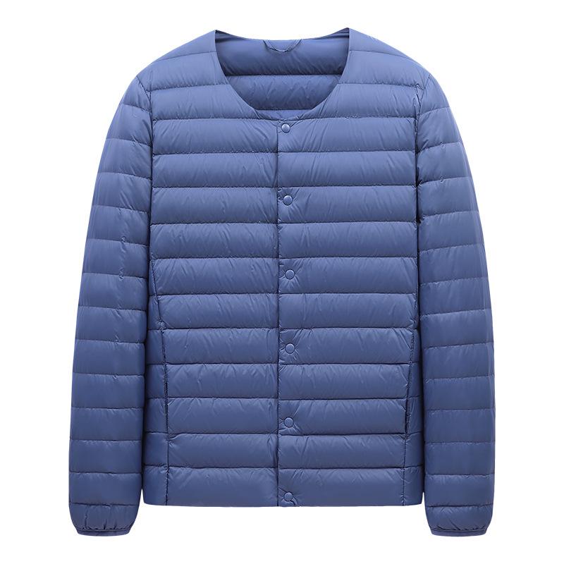 Men's Lightweight Versatile Down Jacket: Autumn/Winter Trend, Convertible Round to V-Neck, Casual Short Style