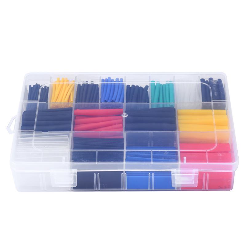 530-Piece Colored Heat Shrink Tube Set - Low Voltage Electrical Insulation Sleeves