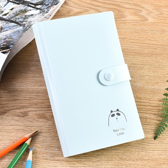 Jewelry Storage Book 120 Compartments Clip on Button Closure Clear Print Oblong Shape Necklace Earring Ring Jewelry Display Holder Household Stuff