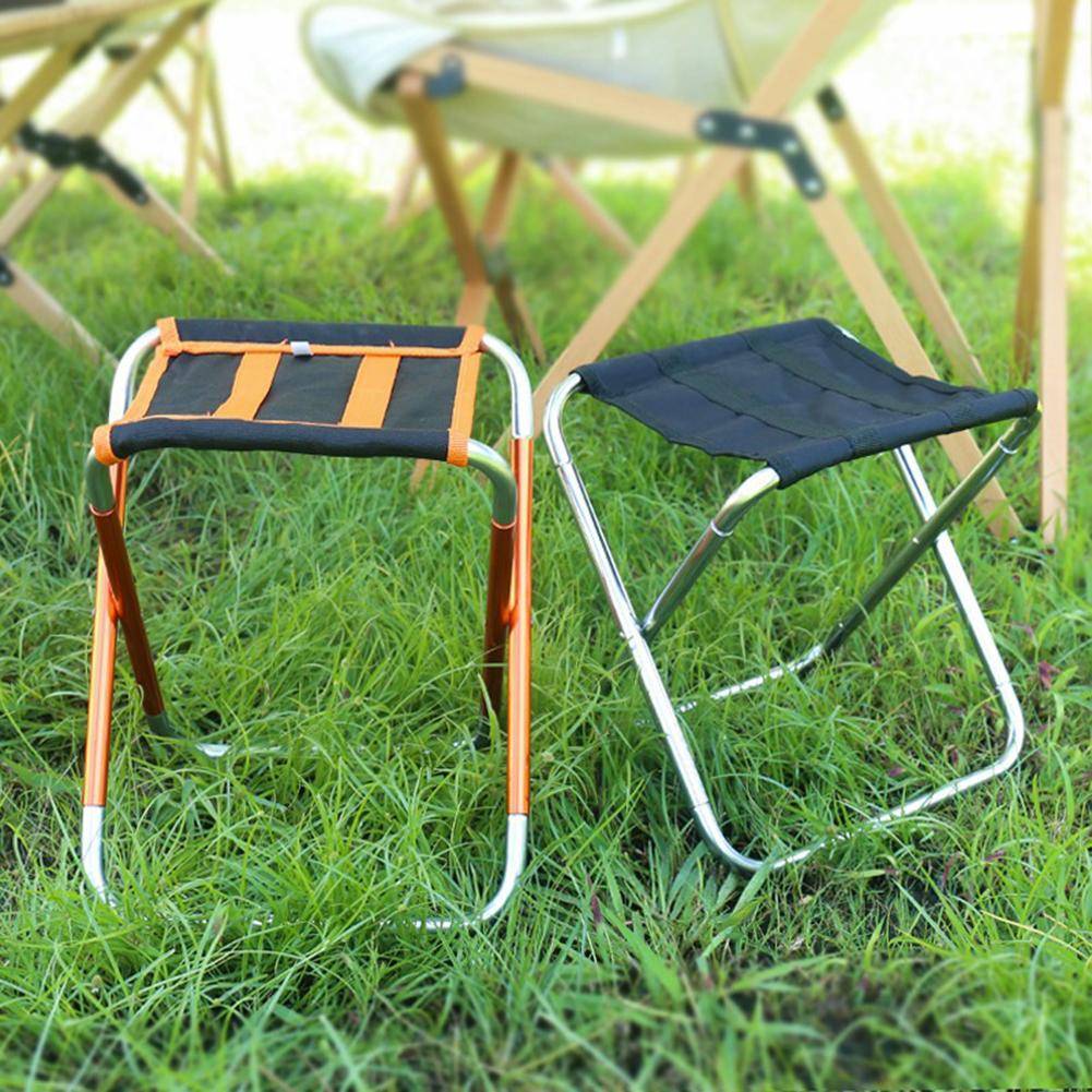 Camping Stool Aluminum Alloy Portable Lightweight Foldable Fishing Chair For Outdoor Beach Picnic Travel Hiking