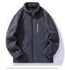 Men's Autumn Winter Stand Collar Thick Fleece-Lined Lambswool Jacket