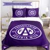 Austria Wien FC Bedrucktes 3-teiliges Bettwäsche-Set Atmungsaktiver Bettbezug mit Kissenbezügen Dekorative Bettwäsche für Schlafzimmer Zuhause