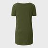 European and American Plus Size V-Neck Loose Casual Short Sleeve T-Shirt