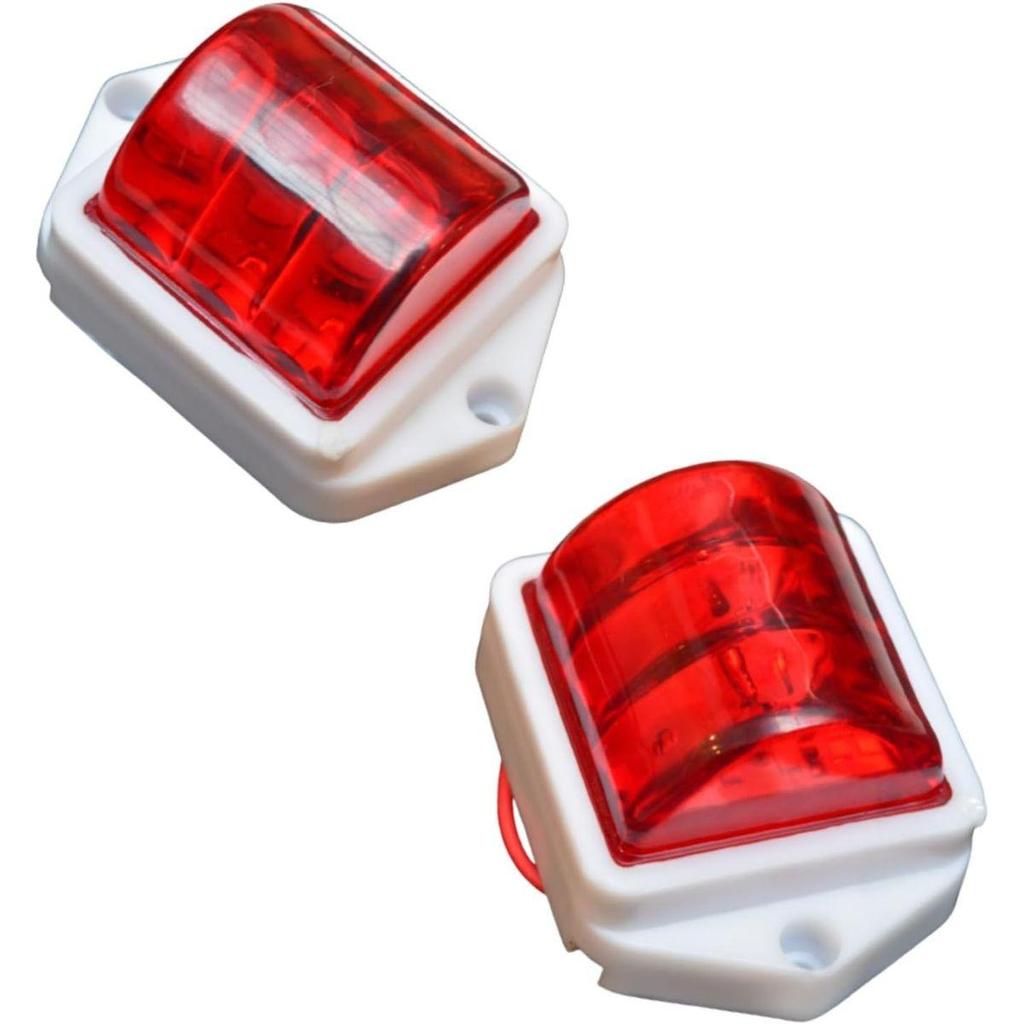 APSMOTIV 8Pcs Universal Side Marker 2x2 Inch Trailer RV Marker LED Light Red 12V for RVs, Campers Truck Vans Caravans and Boats Side Marker Indicator