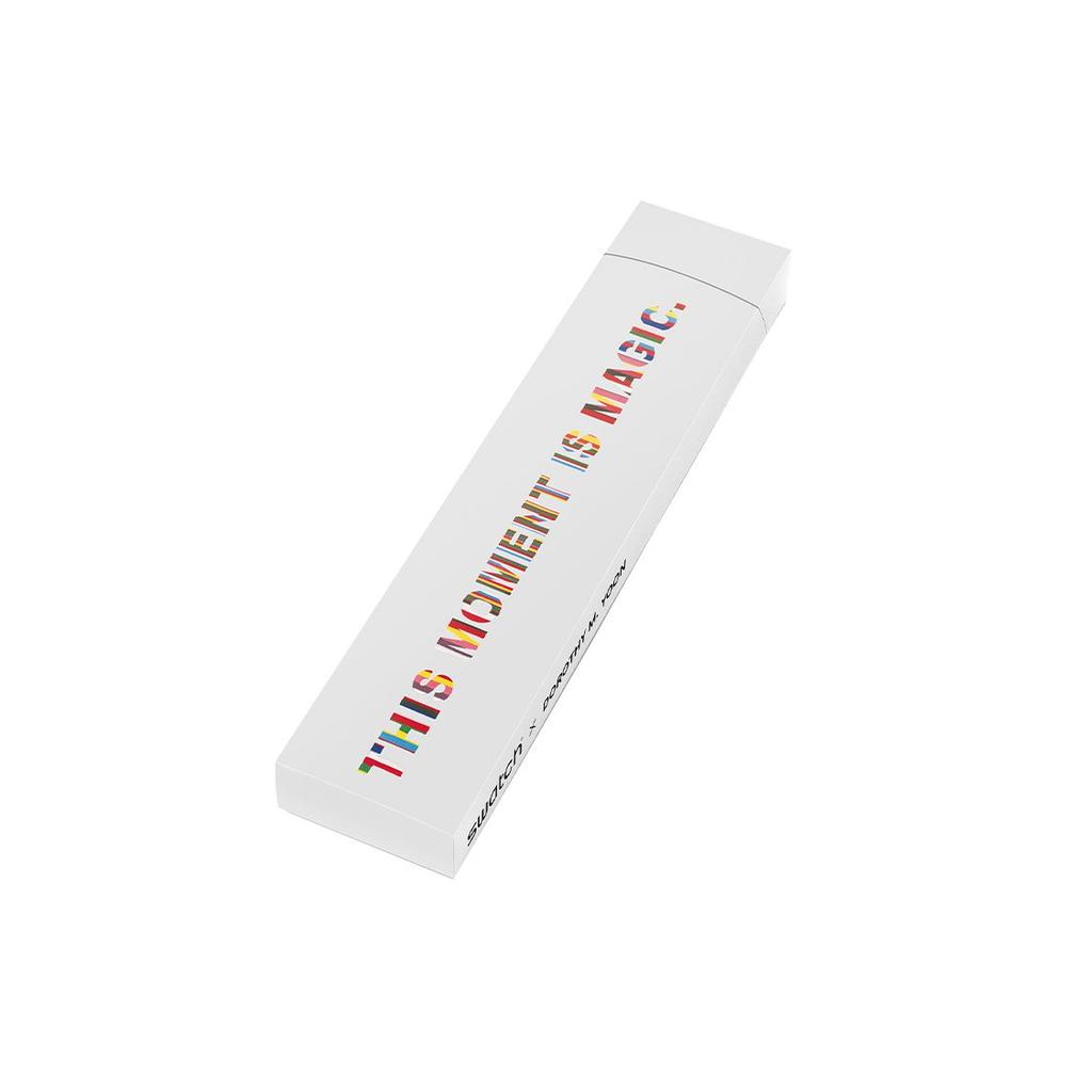 Swatch Art Collaboration Series Quartz Movement Waterproof Design Trend Unisex Watch 41Mm White Dial Plastic Case Silicone Strap SUOZ330