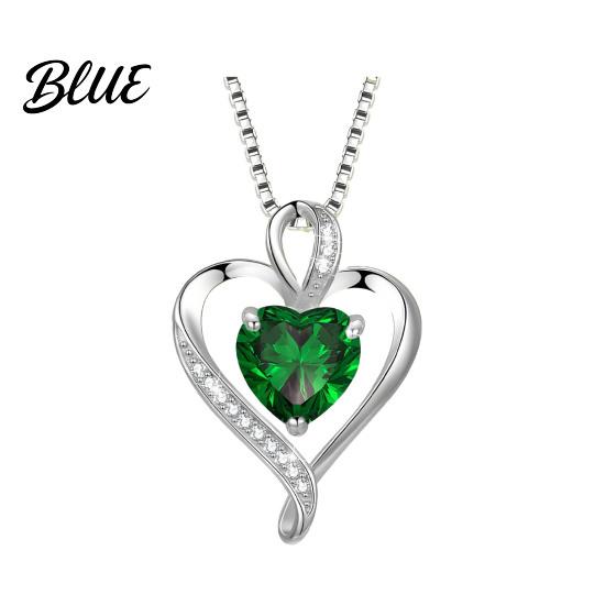 Dainty Necklace Heart Cubic Zirconia Love Pendant Birthday Trendy Jewelry
