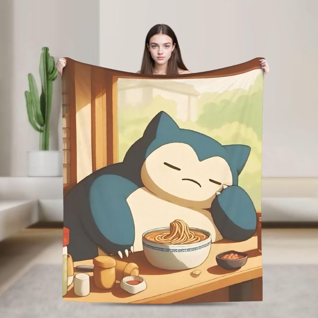 Snorlax More Sleep Please Blanket  Warm Fluffy Plush Throw Blanket For Couch Chair Picnic Flannel Bedspread Bed Cover