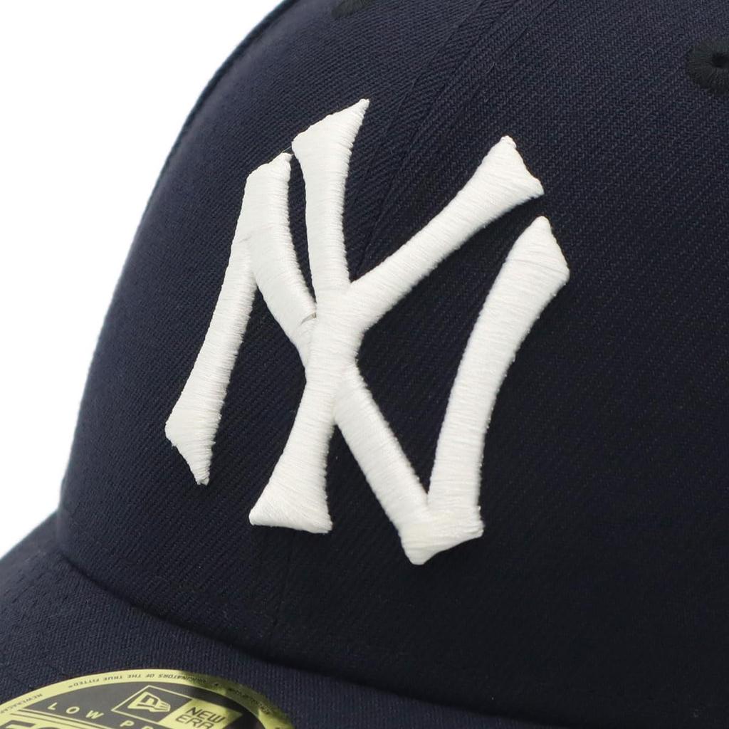 New Era LP 59FIFTY Cap MLB New York Yankees NY Navy Blue UNDER VISOR ONSPOTZ Exclusive and 5950 Unisex Hat for Summer Sun Protection and UV Stylish