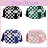Vintage Chessboard Pattern Kids Shoulder Bag With Expandable Lightweight Nylon For Daily Use