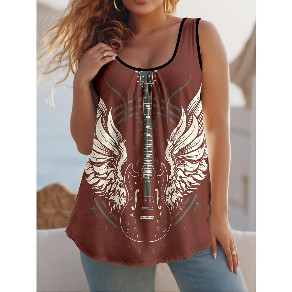 

Large Size Women s Summer Sleeveless 3D Animal Loose Vest Fashionable Comfortable Soft Breathable O Neck Vest 2XL