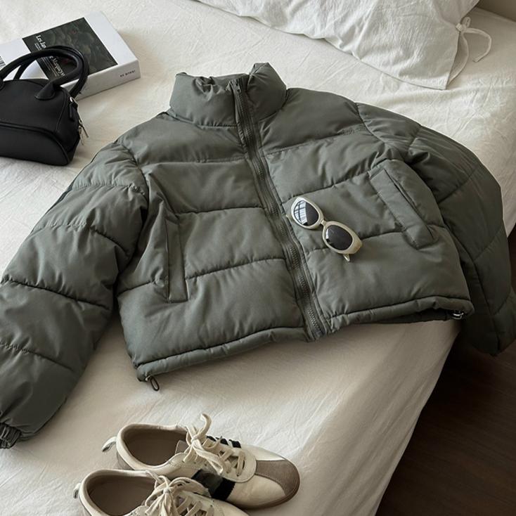 Down Jacket Women Coat Fashion American Streetwear Stripe Style Duck Down Feather Female Winter Short Outwear Cotton Jacket