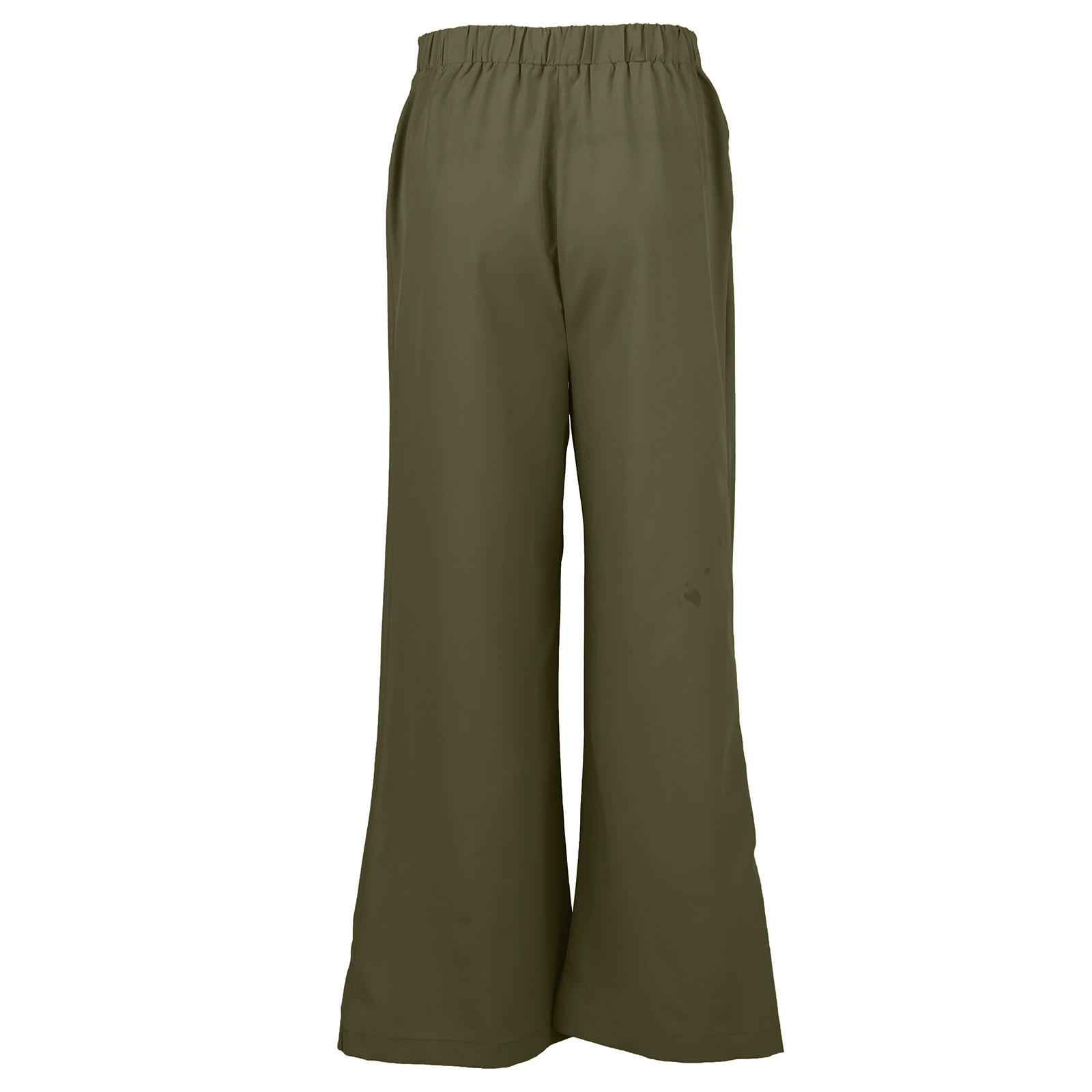 Широкие быстросохнущие повседневные брюки с разрезом на талии и поясом Широкие брюки — фото 6