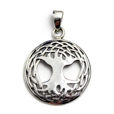 [World Accessories Carmelo] Christian Tree of Life Sterling Silver 925 Pendant Top