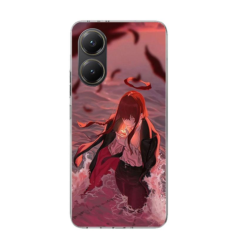 C-Chainsaw Mans Makima Phone Case For Xiaomi Poco X7 X6 X5 Pro F7 Ultra Redmi 15C 15 13 13C 12 12C 10 10A 10C 9 9A 9C 9T Cover P