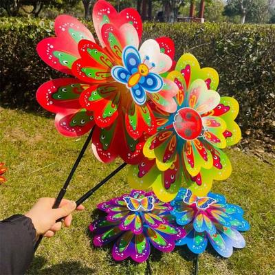 Multistyles Plastic Dance Butterfly Windmill  Outdoor Party Picnic Decor