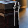 2024 New Silver Knotted Long Tassel Earrings: Elegant High-End Style for Women