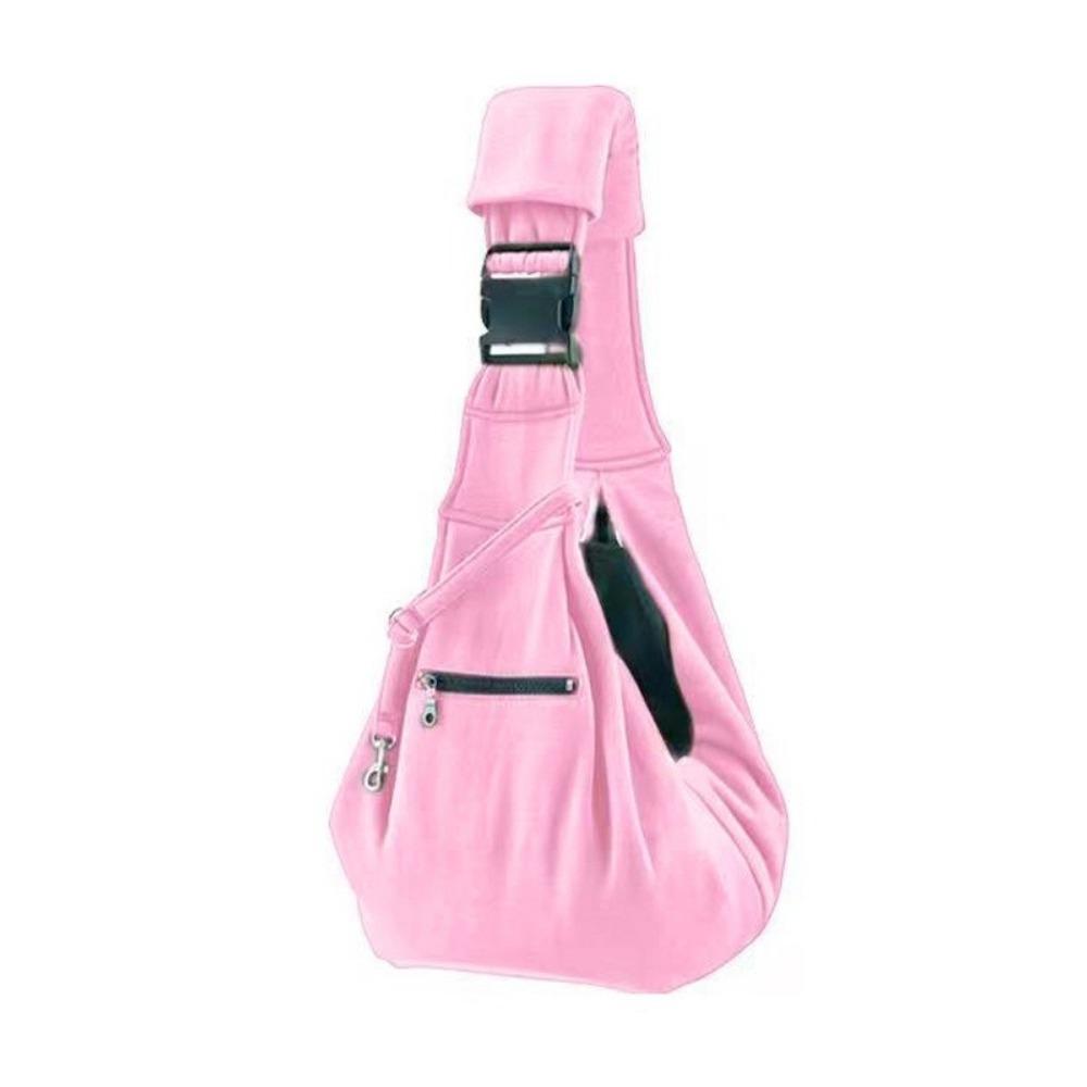 

Double Sided Pet Carrier Bags Adjustable Strap Hand Free Dog Sling Carrier Bag Large Capacity Comfortable Pet Shoulder Bag рожевий