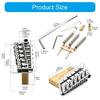 2 Point Guitar Tremolo Bridge with Tremolo System Saddles and Full Size Brass Block 2-Point Electric Guitar Bridge