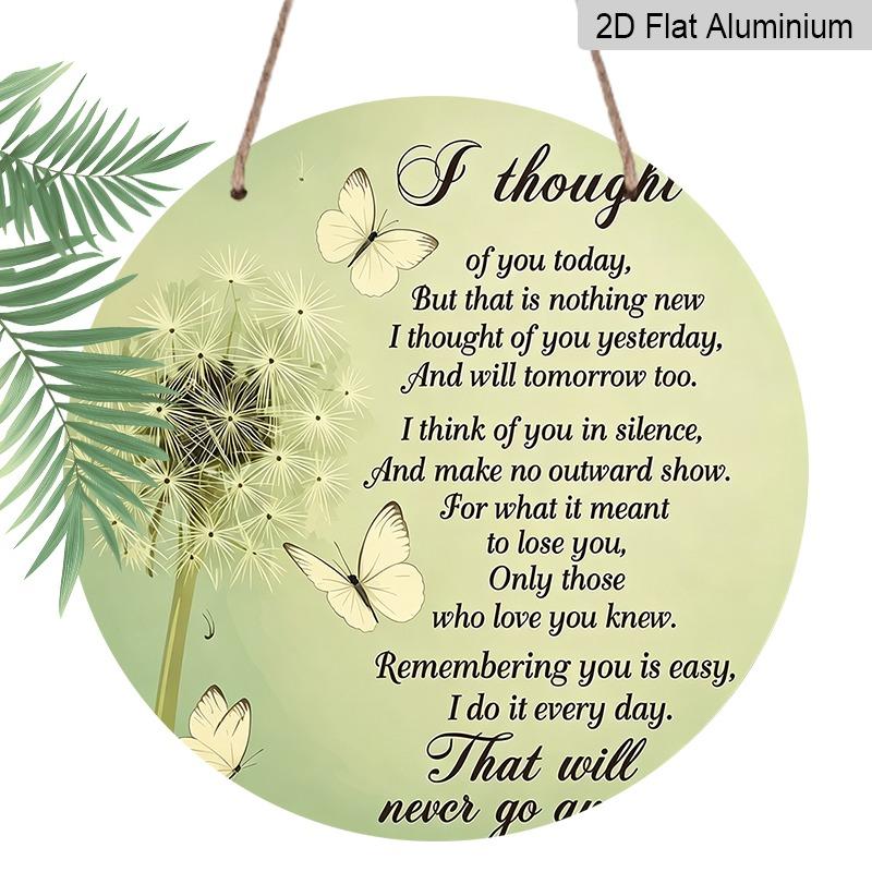 

2D Flat Vintage Aluminum Wall Decorations in Various Sizes. A Timeless Tribute To Departed Loved Ones. Vintage Dandelion and Butterfly Wall Hangings 20*20cm