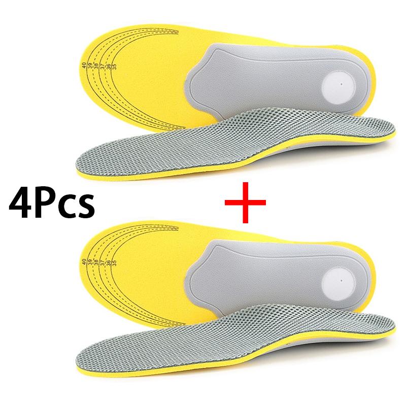 2Pcs/4Pcs New Men Women Flat Foot Orthotic Insole Breathable Mesh Arch Support Insoles Soft Comfortable Shoe Pads