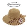 UV Protection Women's Sun Hat Flower Printed Straw Hat Fashion Fisherman's Hat  Summer Outdoor