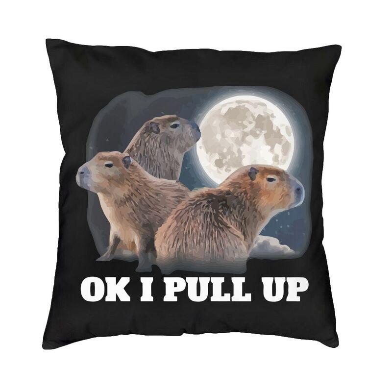 Chilling Capybara Cushion Cover Sofa Decoration Square Throw Pillow Cover 45x45cm