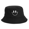 Smile Face Cap Embroidery Bucket Hat Fishing Sunscreen Bucket Hat