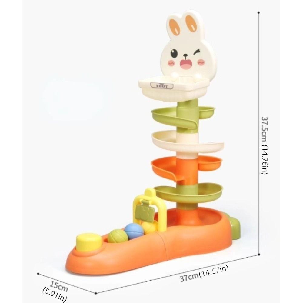 Rotating Design Rabbit Rail Car Ball Toys Track Turn Around Toy  Children's Development