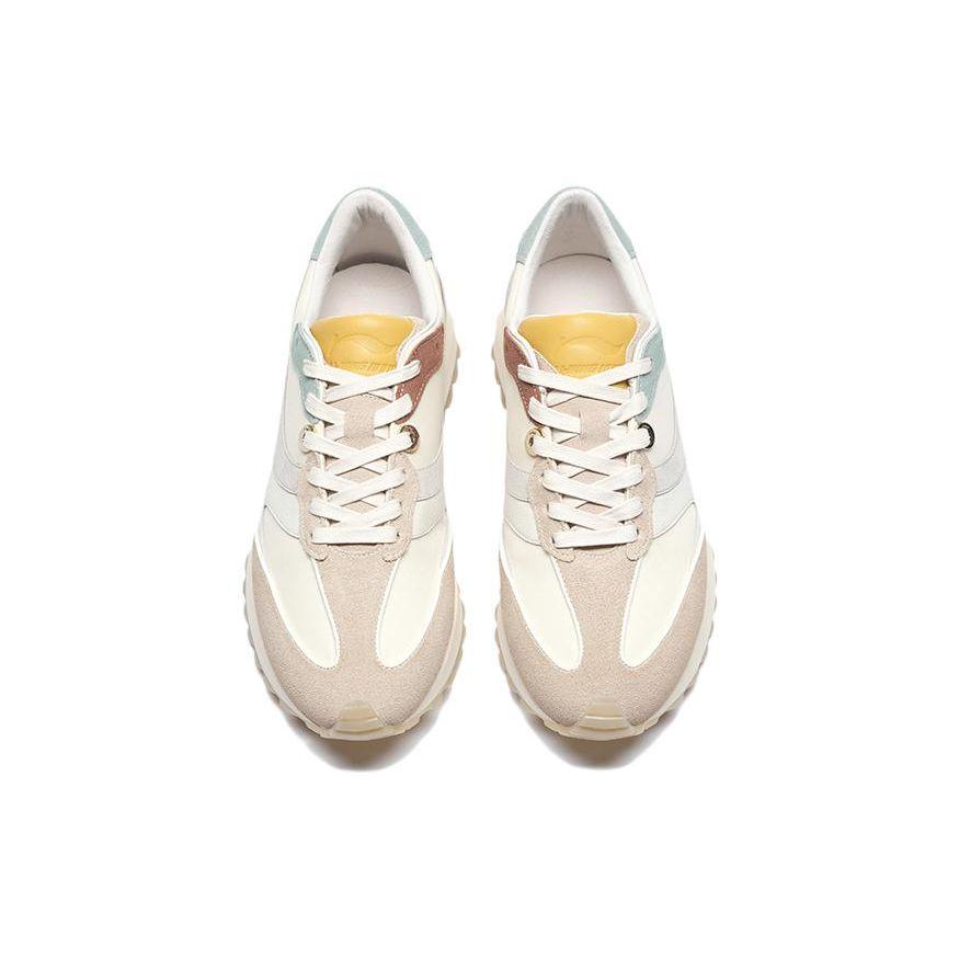 Li Ning 1990 Classic Sports Casual Shoes Women Sneakers Beige Brown Blue ALJS058-2