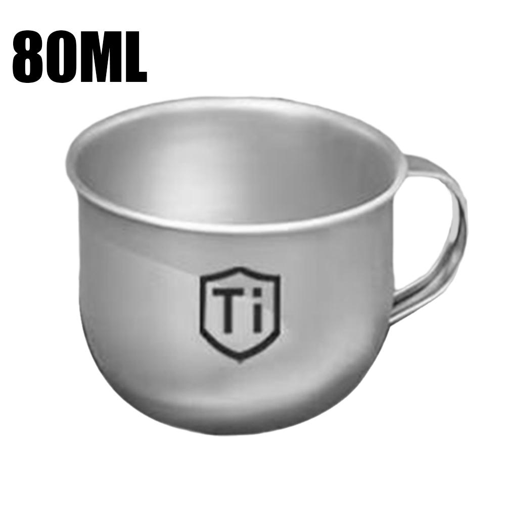 80 мл/220 мл Титановая кружка для кемпинга, легкая прочная титановая миска с ручкой, пищевой контейнер для активного отдыха, кемпинга, бэкпэкинга