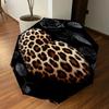 1pc Leopard Print Heart Automatic Open/Close Umbrella Compact Folding Umbrella with 8-Rib Shaft for Women/Men, Elegant Birthday1138S