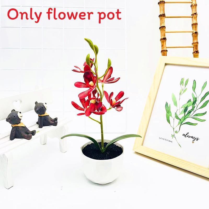 Phalaenopsis Potted Simulated Artificial Artificial Flower Ornament Desktop