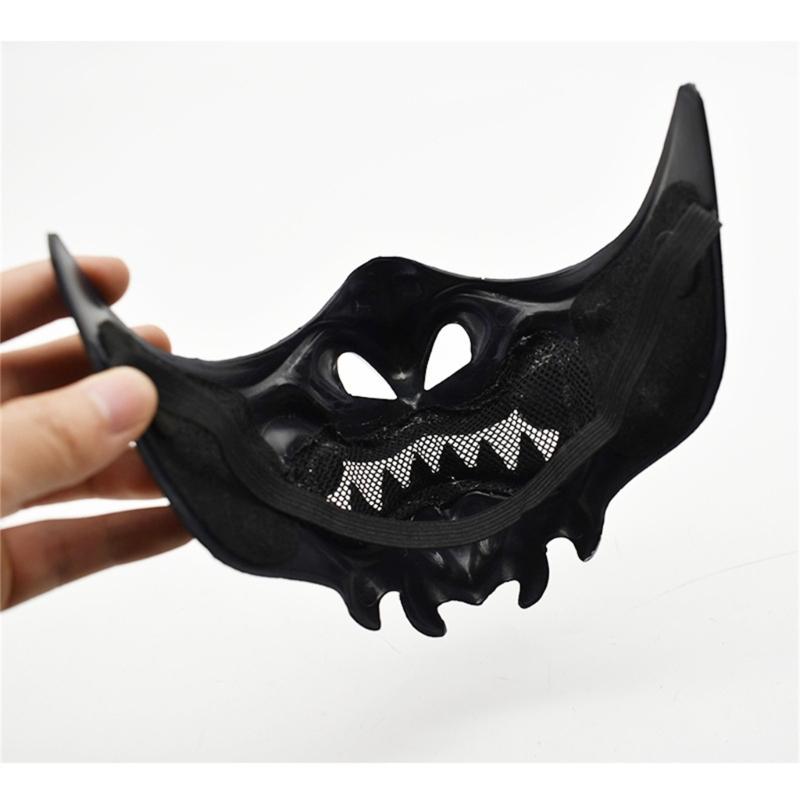 Masquerade Mask Halloween Costume Mask Half Face Mask Japanese Mask Party Mask Devil Samurais Mask Carnivals Mask