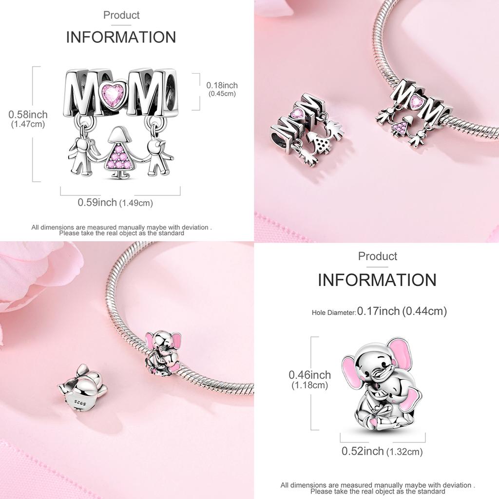 New In MotherS Day Copper Charm Mom Mother Family Charm Bead Fits Genuine Bracelets DoItYourself Woman Jewellery Gifts
