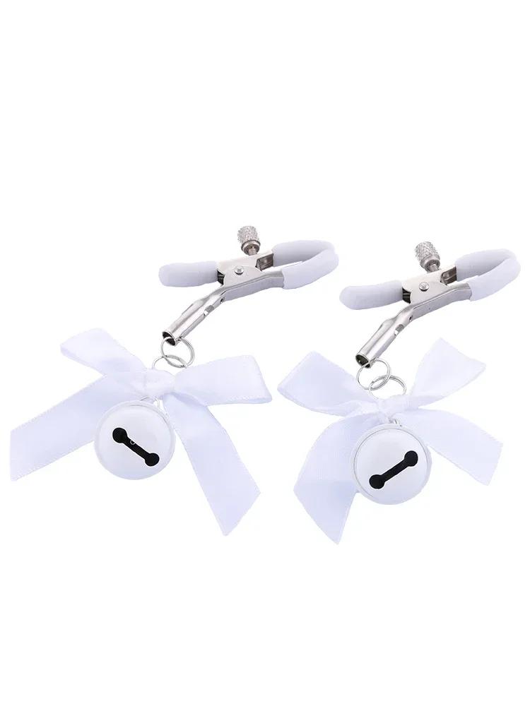 Stainless Steel Metal Bow Ties Nipple Milk Clips Breast Clip Sex Slaves Nipple Clamps Sex Toys Butterfly Style For Couples SM