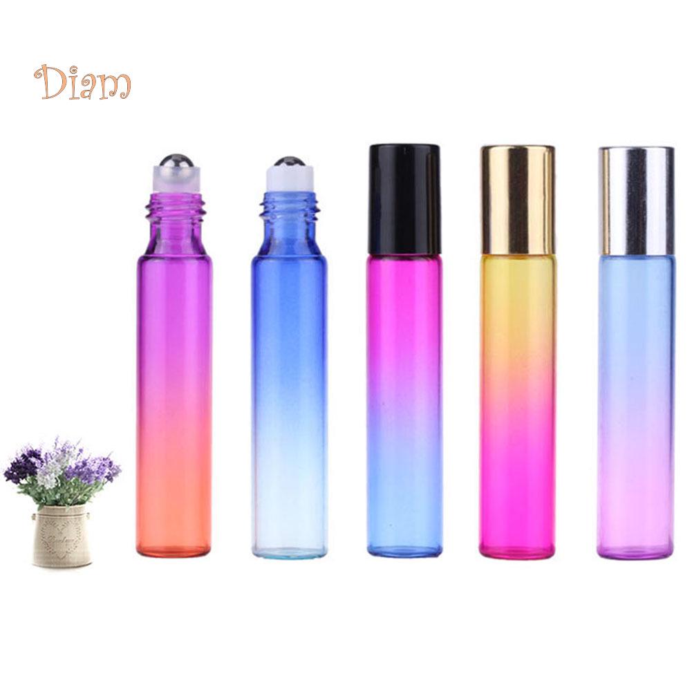 Super Beauty Store 5Pcs/Set 10ml Rollerball Multicolor Gradient Empty Essential Oil Perfume Bottle
