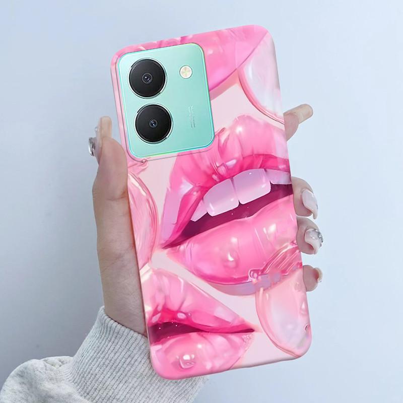 For Vivo Y27s Case Vivo Y36 Russian Cover Beautiful Butterfly Flower Girls Design Bumper Shell For Vivo V2247 V2322 Back Housing