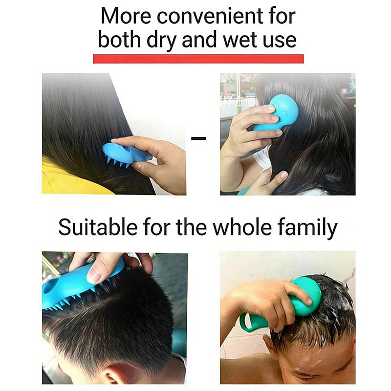 High Temp Resistant Silicone Hair Comb Deep Cleaning and Scalp Massage Brush for Shower and Spa Beauty