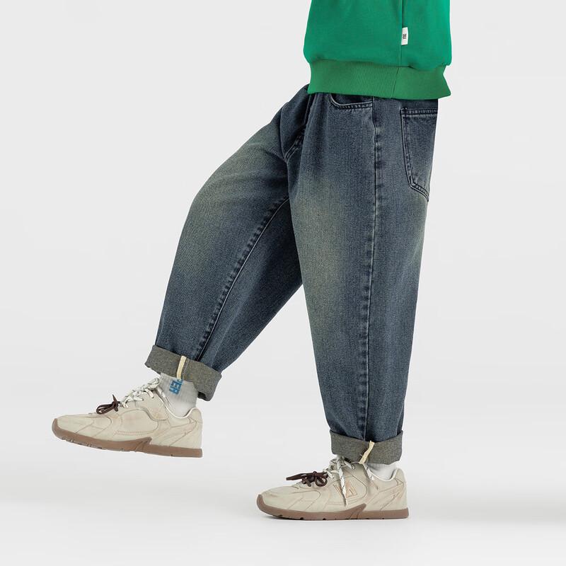 Boys' Retro Loose Fit Washed Denim Jeans