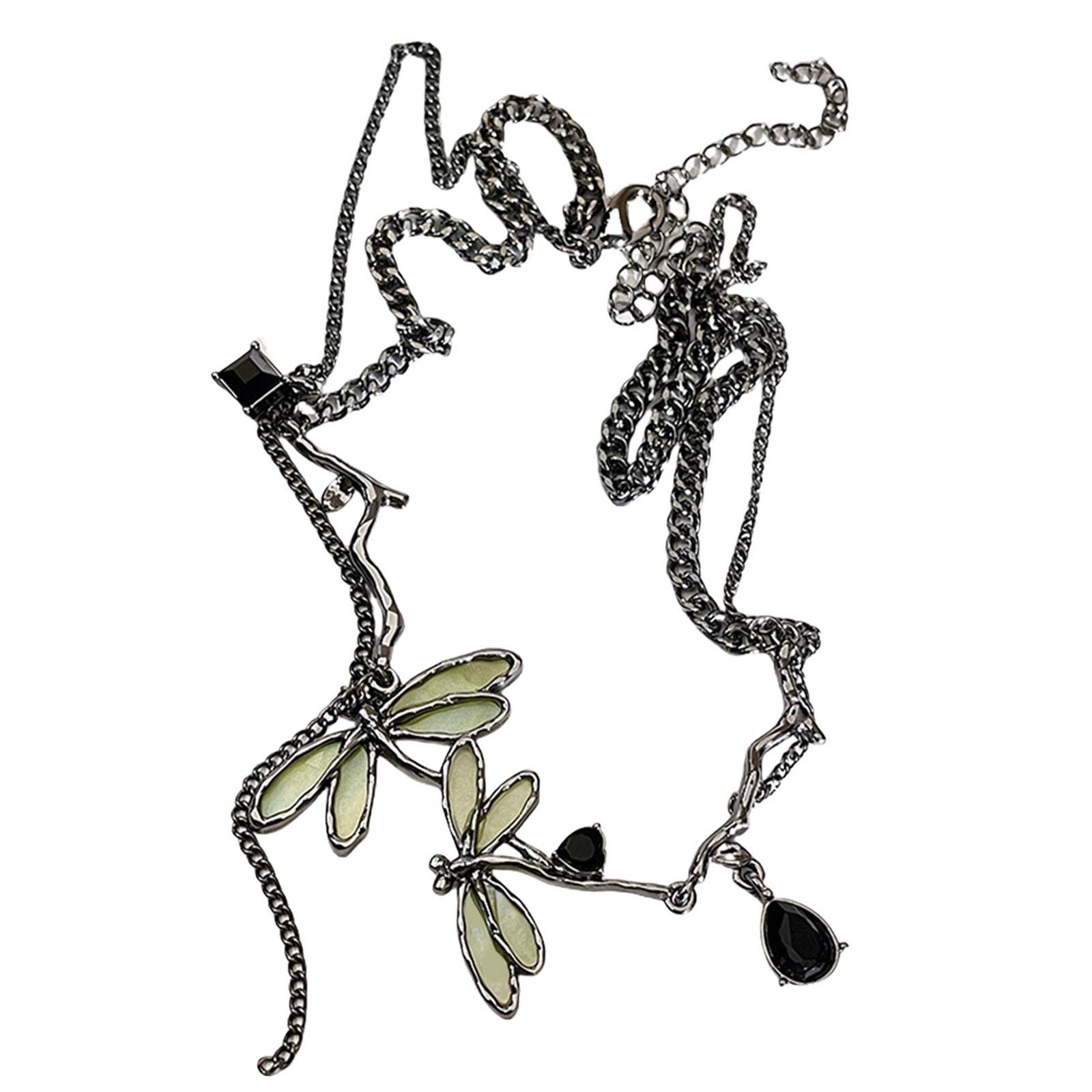 

Элегантная ключичная цепочка с дракончиком, регулируемая по длине, шейная цепочка, отличительное ожерелье, аксессуар для вечеринки и повседневной носки