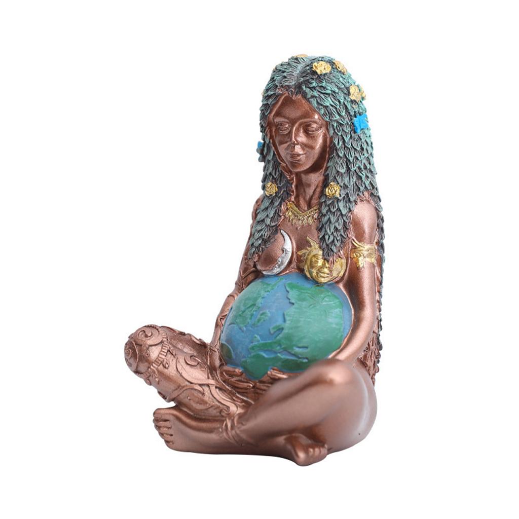 Statua Dea Madre Terra Dea Madre Terra Statua Gaia Resina Dipinta a Mano Arte Artigianato Mamma