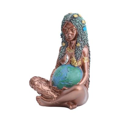 Statua Dea Madre Terra Dea Madre Terra Statua Gaia Resina Dipinta a Mano Arte Artigianato Mamma