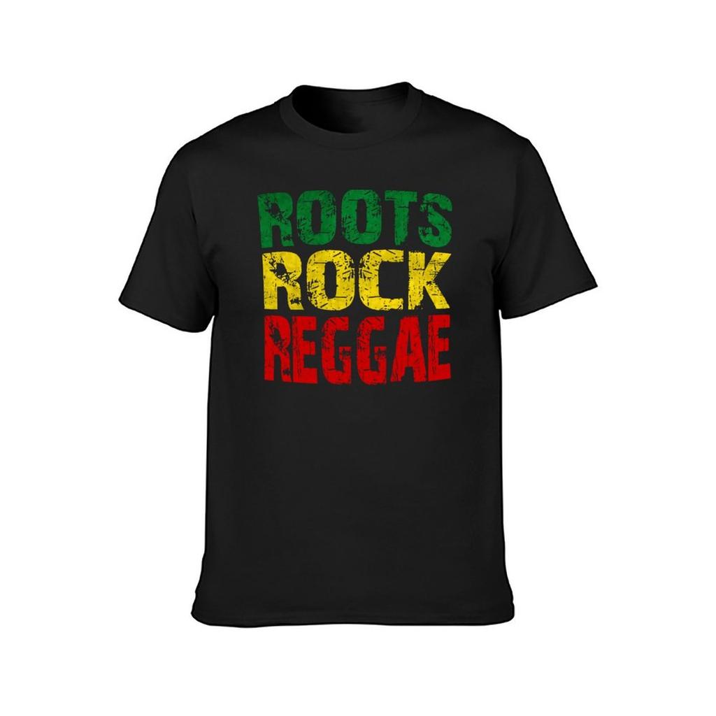 ROOTS ROCK REGGAE T-Shirt Vintage Cute Tops Customizeds Mens Clothes