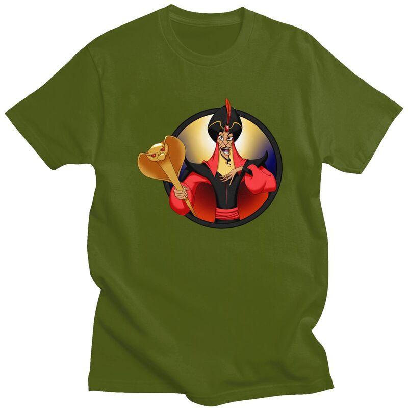 Benutzerdefiniertes Hübsches Aladdin T-Shirt Herren Kurzarm Reines Baumwoll-T-Shirt Freizeit Jafar T-Shirt Streetwear T-Shirt
