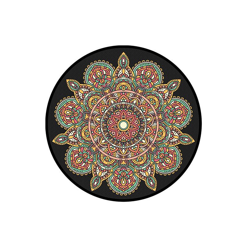 Tappeto rotondo grande in stile etnico nordico per camera da letto, tappeto in cotone intrecciato Bohemia, tappeto lavorato a maglia, 90 cm, 120 cm, 150 cm