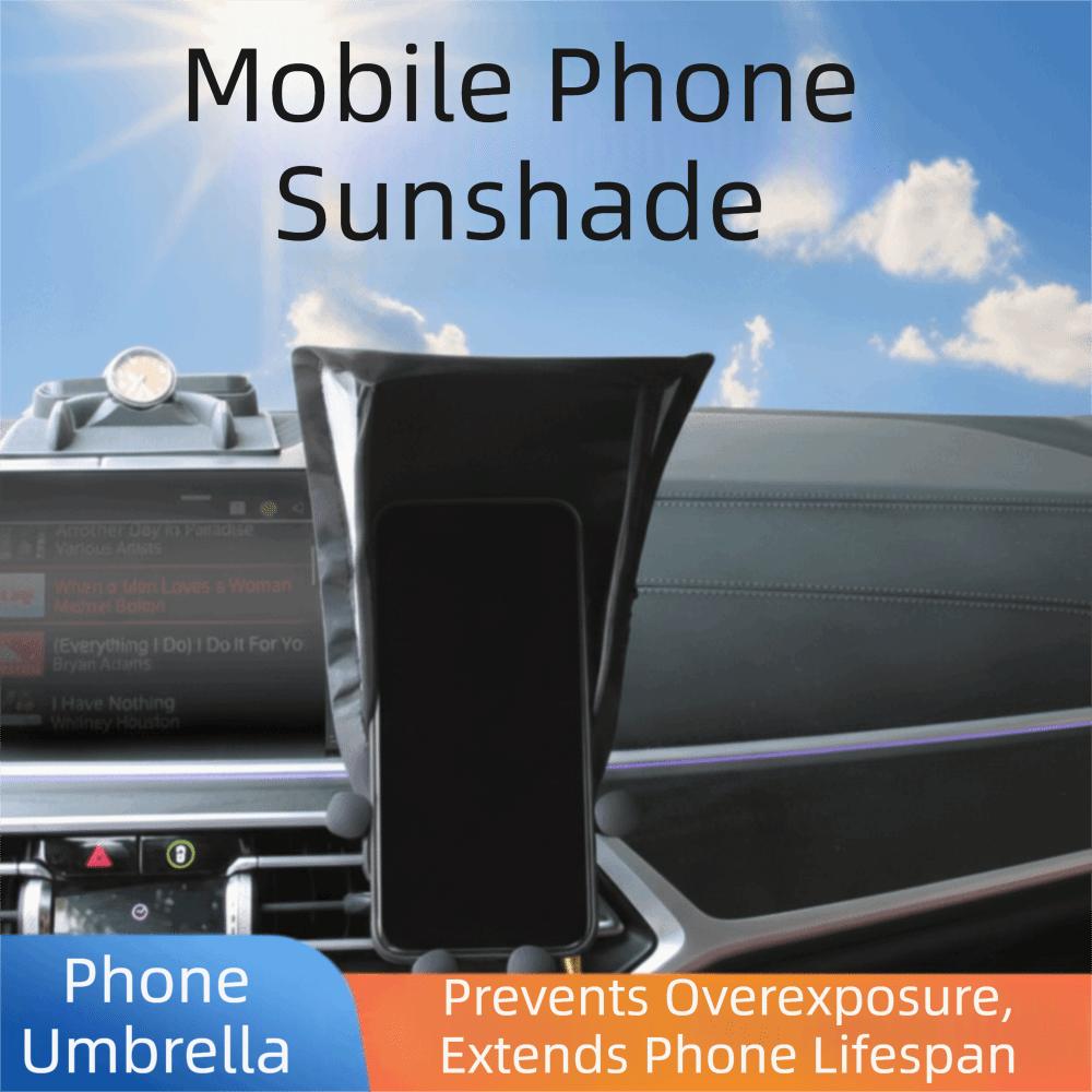 Silver-Coated Fabric Car Mobile Phone Sunshade Adjustable Angle Phone Sun Shield  Sun Protection